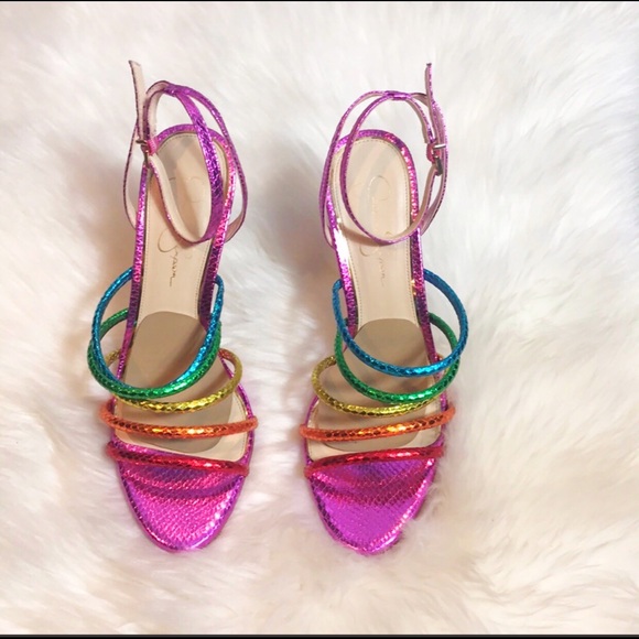 jessica simpson rainbow heels